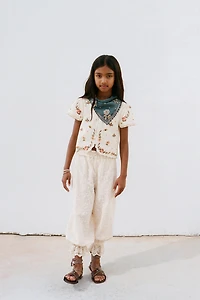 PANTALON BOUFFANT BRODÉ