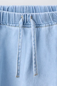 FLORAL DENIM SKORT