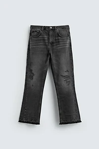 RIPPED FLARE FIT JEANS