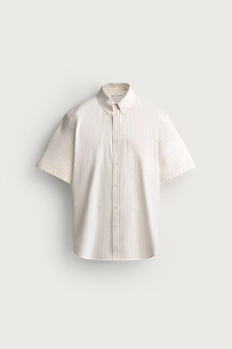STRIPED JACQUARD REGULAR FIT SHIRT