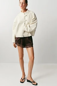 LACE TRIM SHORTS