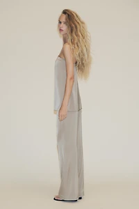 PANTALON SATINÉ TAILLE HAUTE