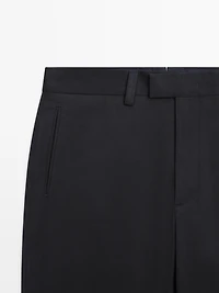 Tailored fit barrel trousers