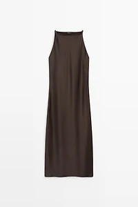 Satin flowing midi dress