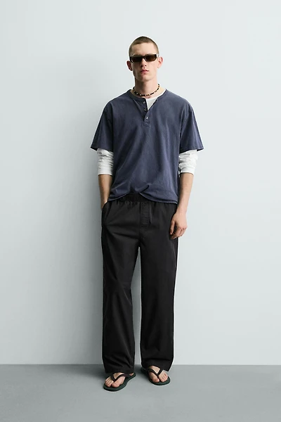 RELAXED FIT COTTON PANTS