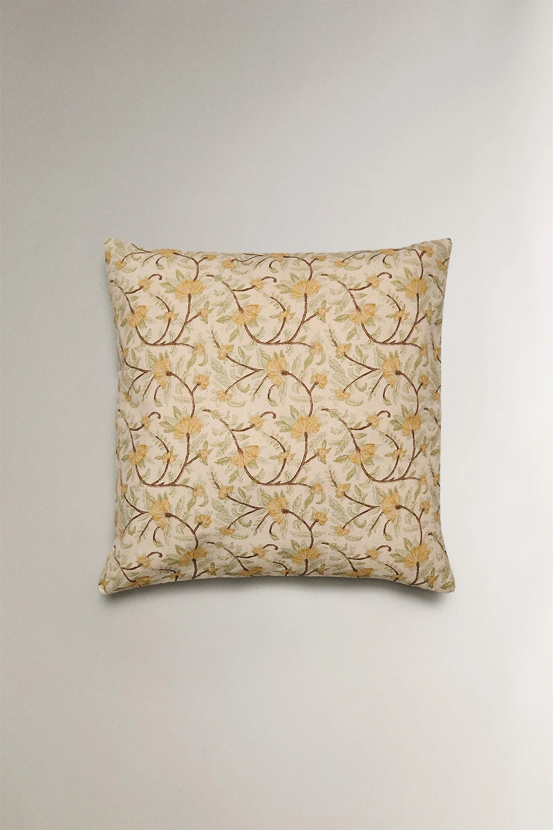 HOUSSE DE COUSSIN FLEURS
