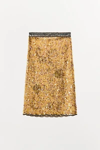 LIMITED EDITION BEADED EMBROIDERED SKIRT