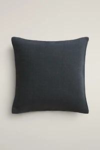 JUTE AND COTTON THROW PILLOW COVER