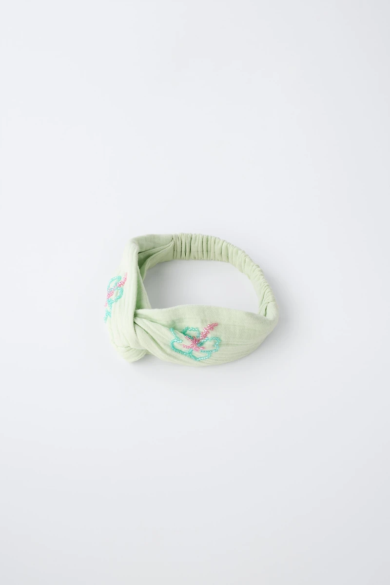 HIBISCUS BEADED HEADBAND