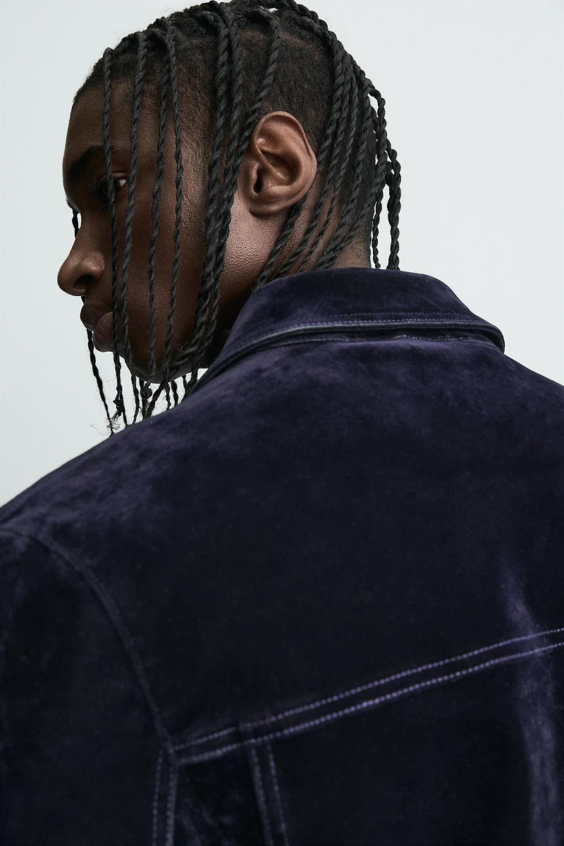 FLOCKED VELVET JACKET