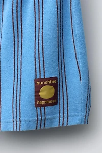 STRIPED TERRYCLOTH SHORTS