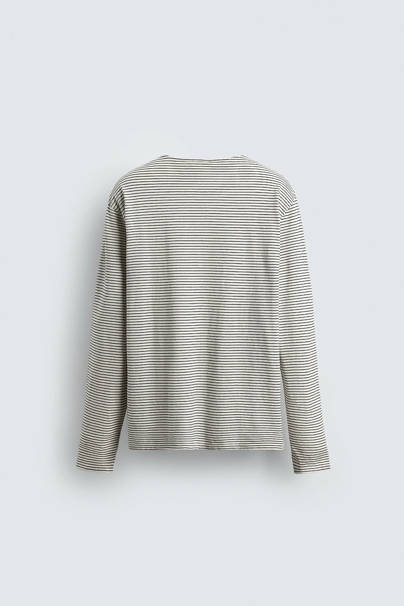 STRIPED JACQUARD T-SHIRT