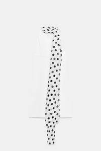 POLKA DOT HALTER SCARF DRESS