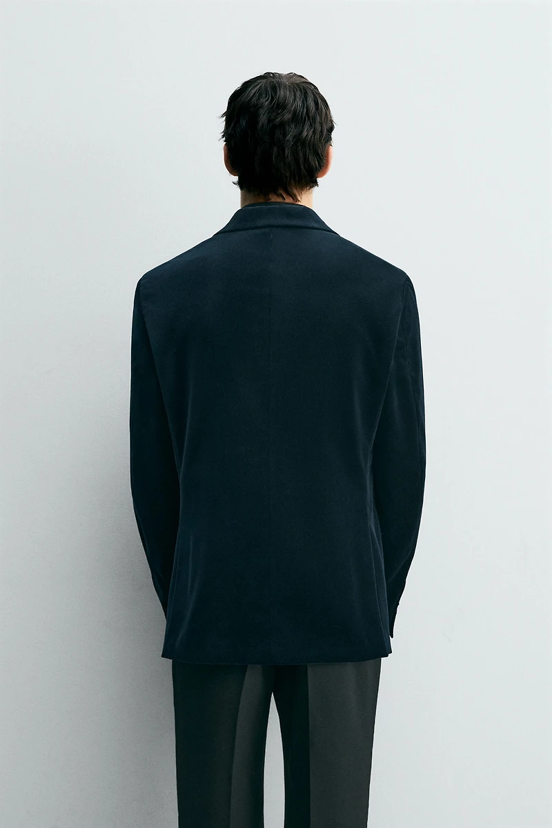 BLAZER REGULAR FIT EN VELOURS