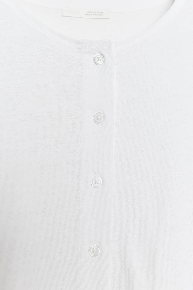 BUTTON-UP T-SHIRT