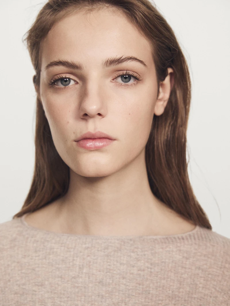 Long sleeve T-shirt with ribbed detail