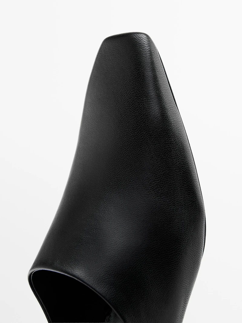 Mules à talon compensé