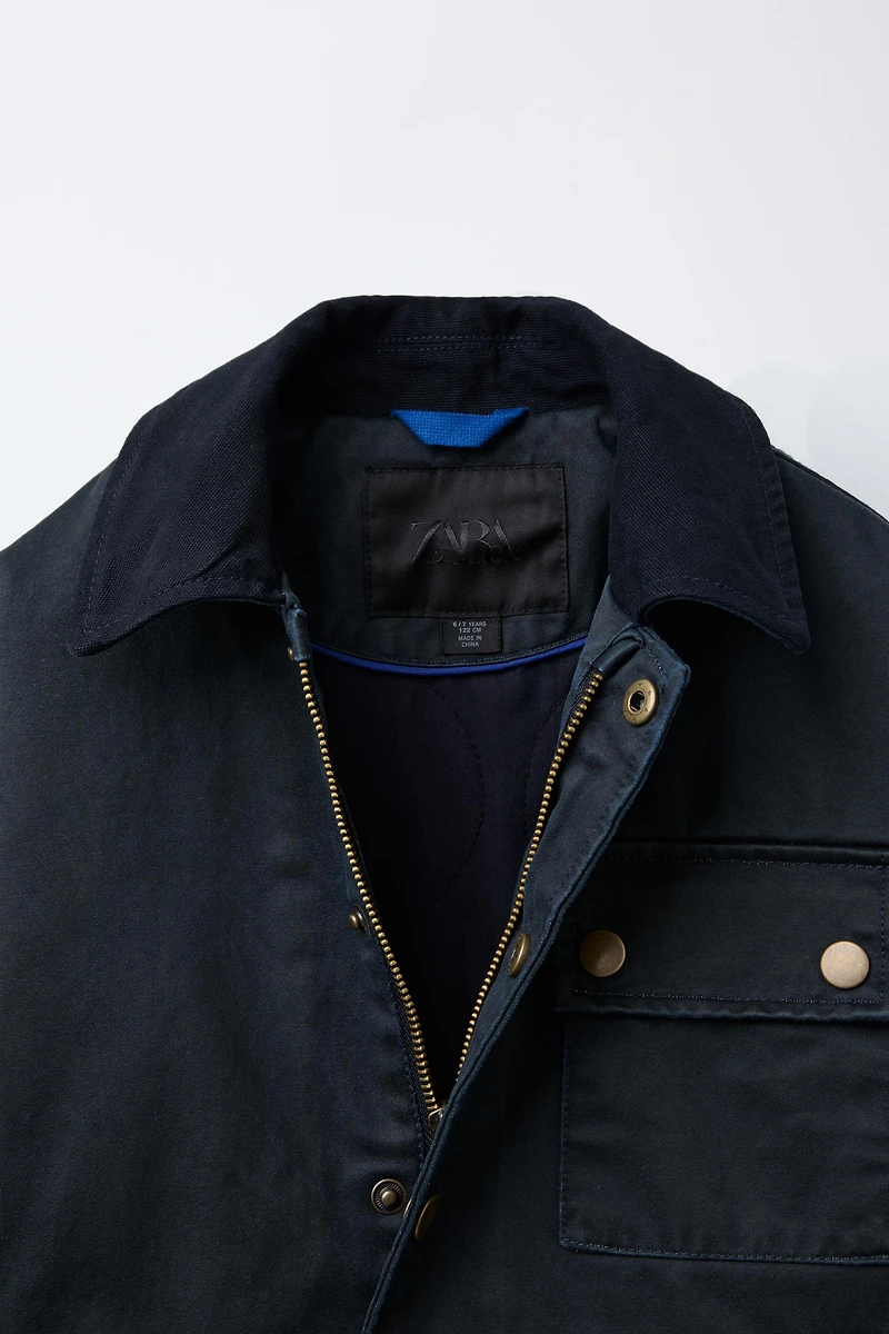 WAXED PARKA WITH POCKETS