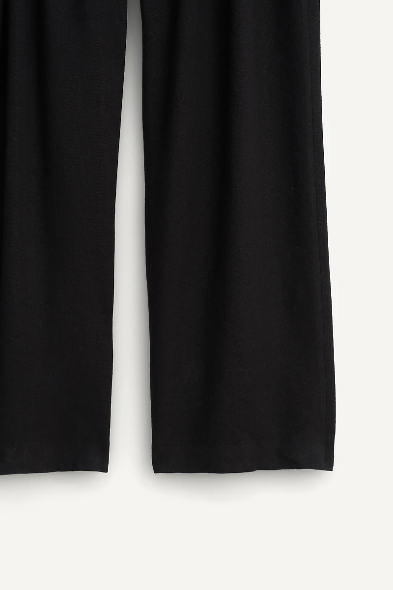 LINEN - LYOCELL PLEATED SUIT PANTS
