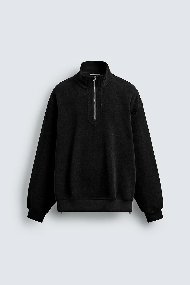 CORDUROY QUARTER-ZIP SWEATSHIRT