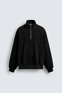 CORDUROY QUARTER-ZIP SWEATSHIRT