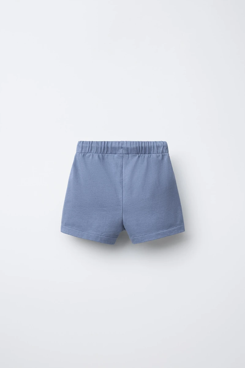 STRIPED COMBINATION STRAIGHT SHORTS