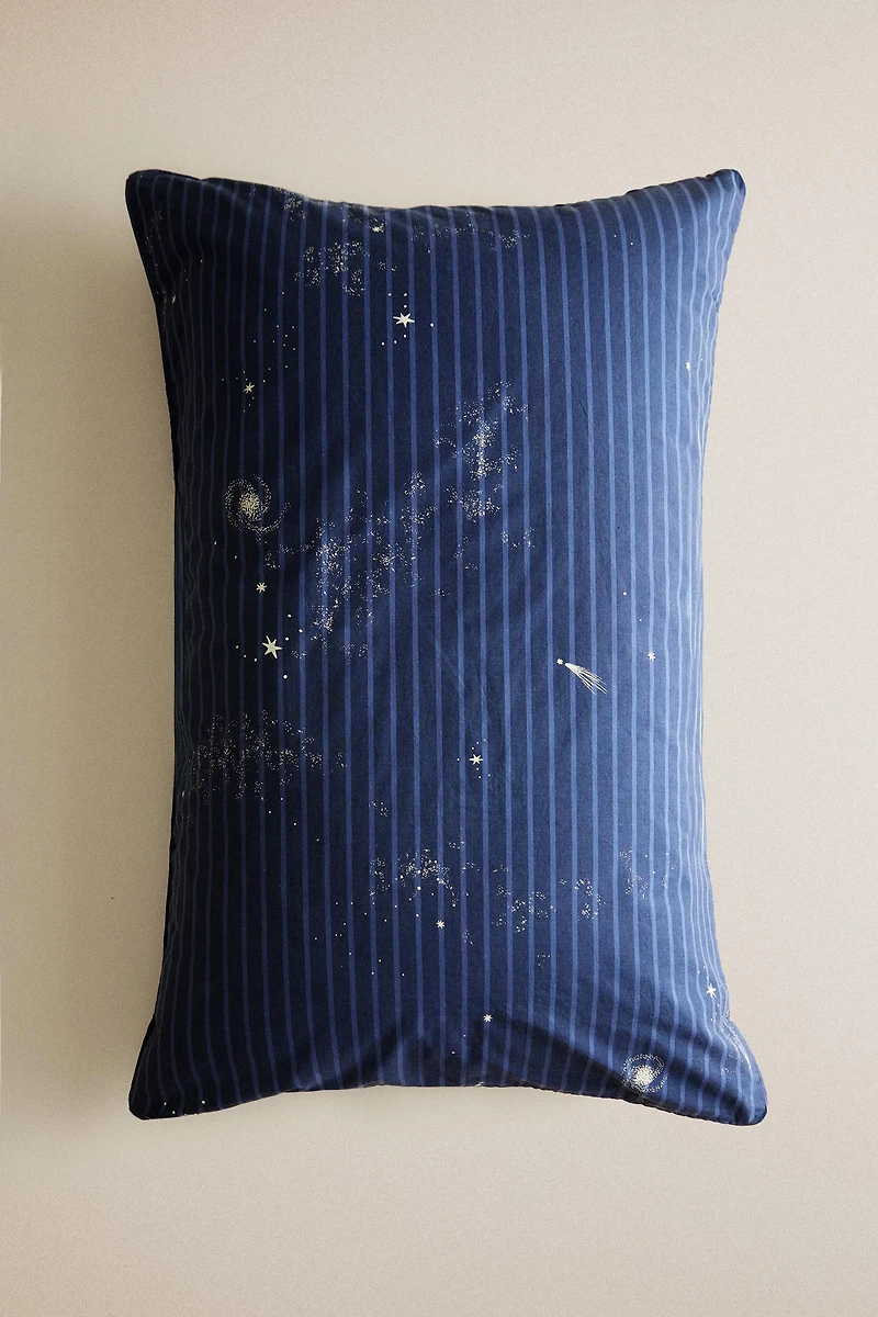 KIDS' SPACE STRIPE PILLOWCASE