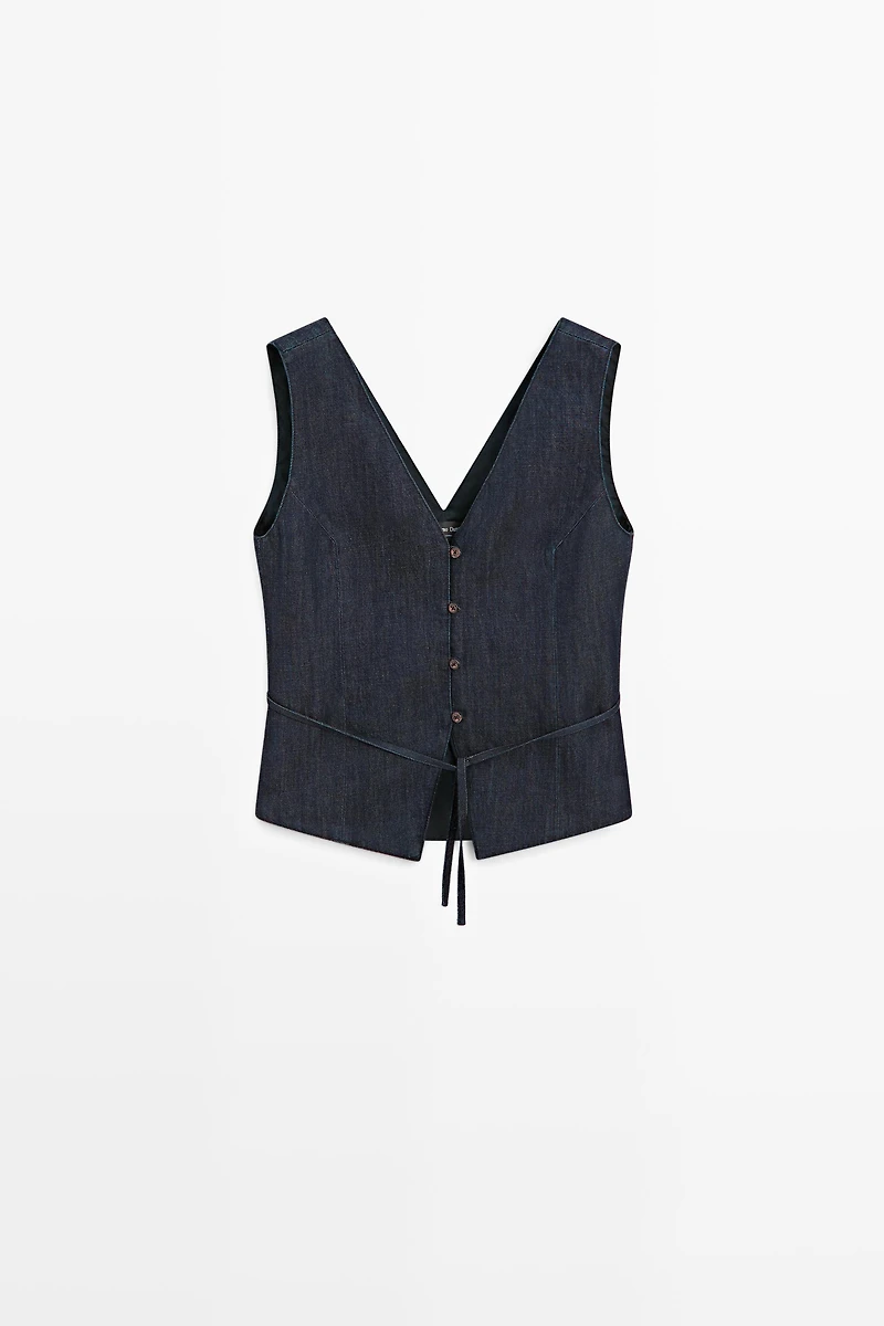 Total look denim vest