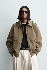 RELAXED FIT VISCOSE-COTTON JACKET