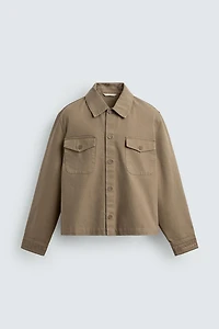 EMBROIDERED BOXY FIT OVERSHIRT