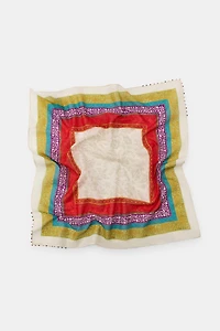 BEADED PRINTED BANDANA SCARF