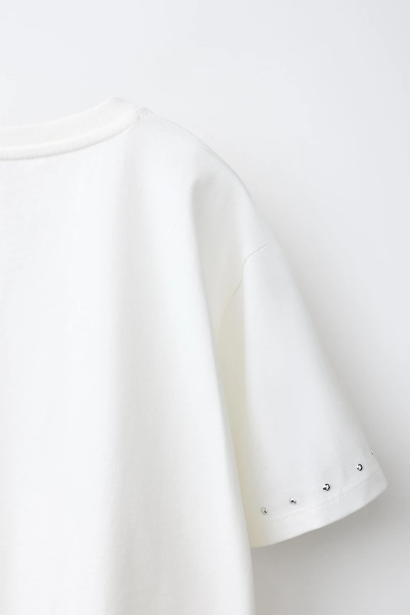 FRINGE AND STUDS T-SHIRT
