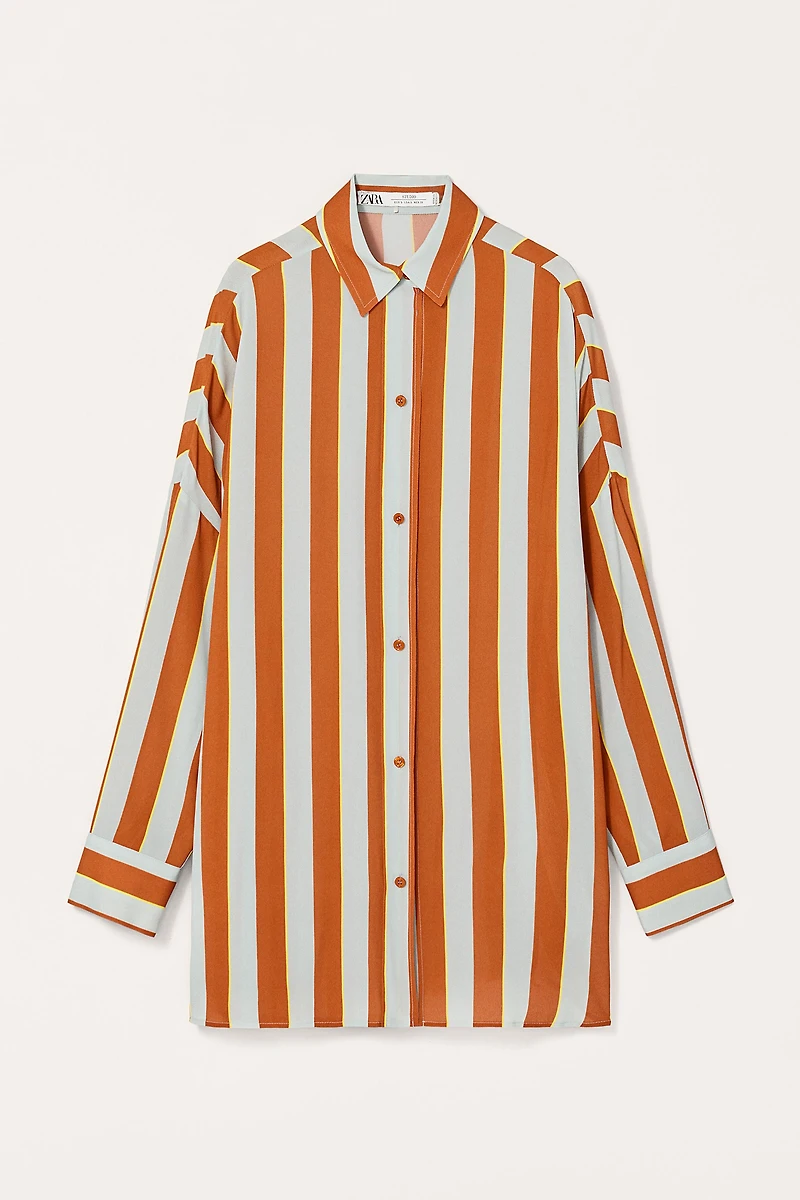 CHEMISE OVERSIZE RAYURES ÉDITION LIMITÉE