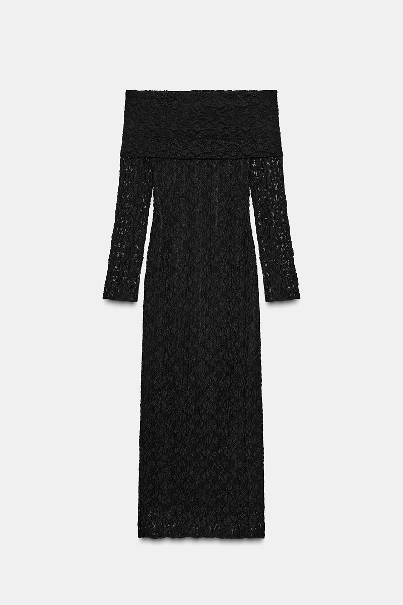 STRAPLESS LACE DRESS