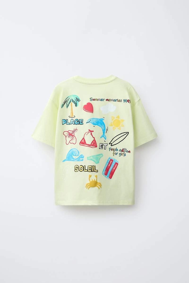 T-SHIRT IMPRIMÉ PLAGE
