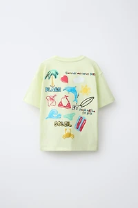 T-SHIRT IMPRIMÉ PLAGE
