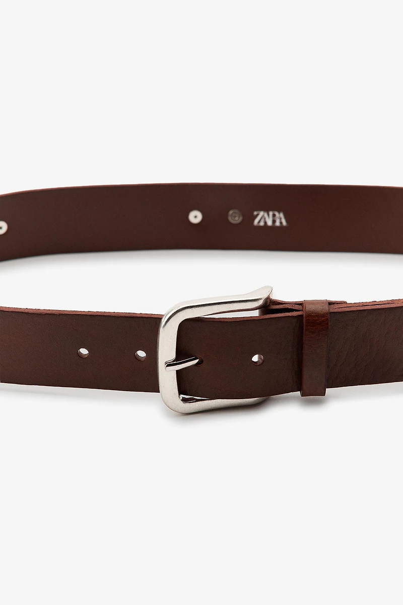 LEATHER HEART STUD BELT