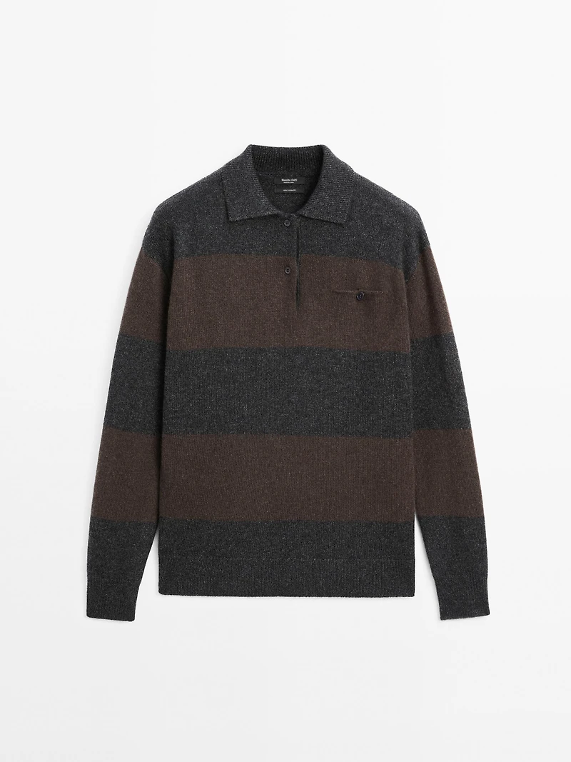 100% cashmere sweater with pocket detail