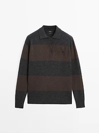 100% cashmere sweater with pocket detail