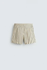 MID-LENGTH STRIPED SWIMSHORTS