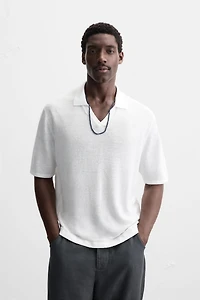 100% HEMP KNIT POLO SHIRT