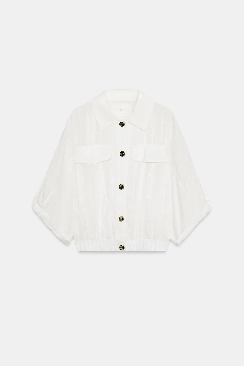 BLOUSE SAFARI MANCHES RETROUSSÉES