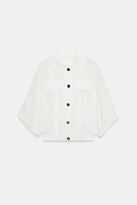 BLOUSE SAFARI MANCHES RETROUSSÉES