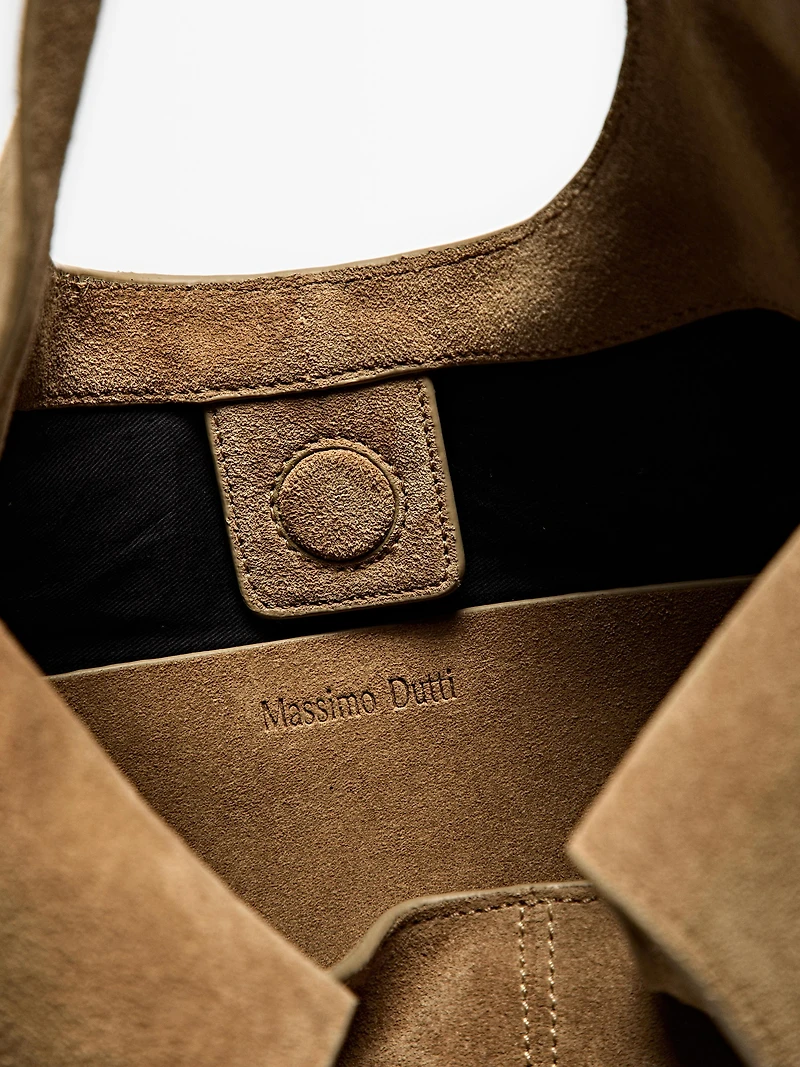 Medium split leather lady bag