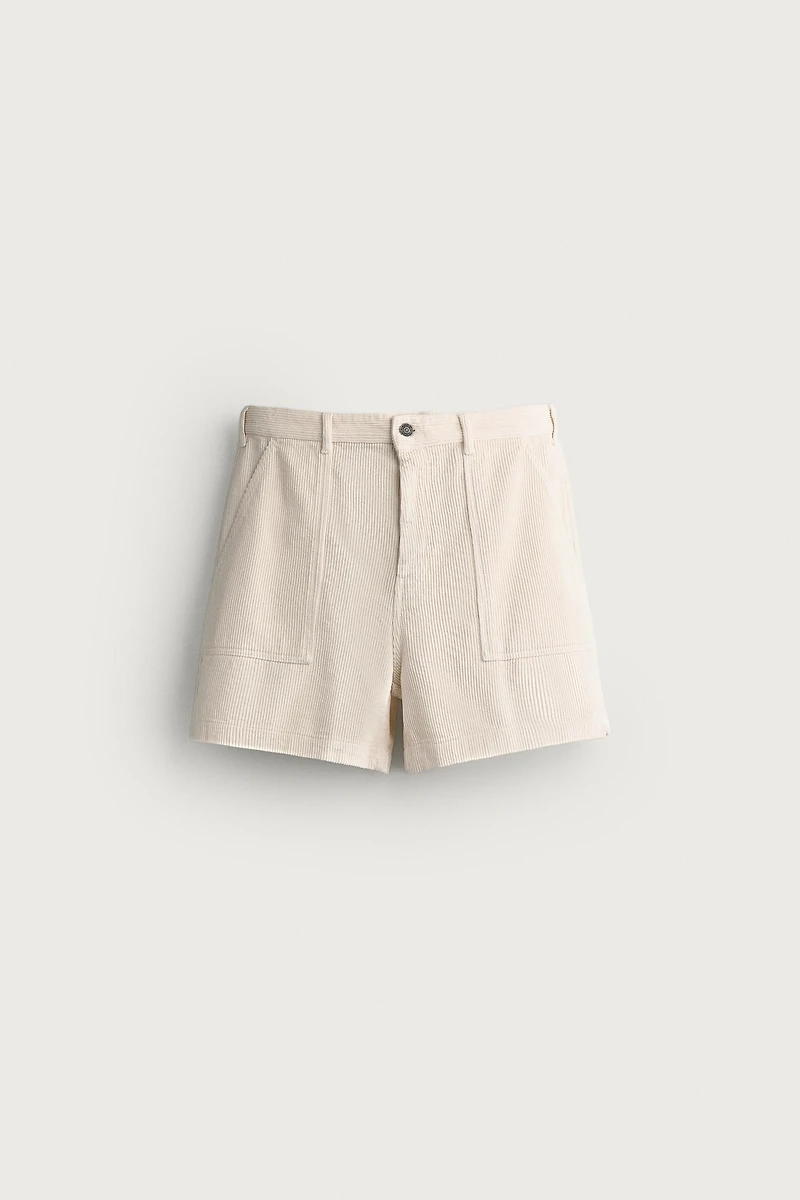 REGULAR FIT CORDUROY SHORTS