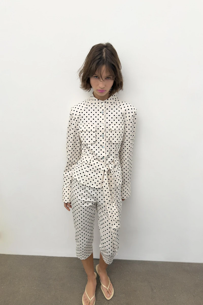 POLKA DOT CAPRI PANTS