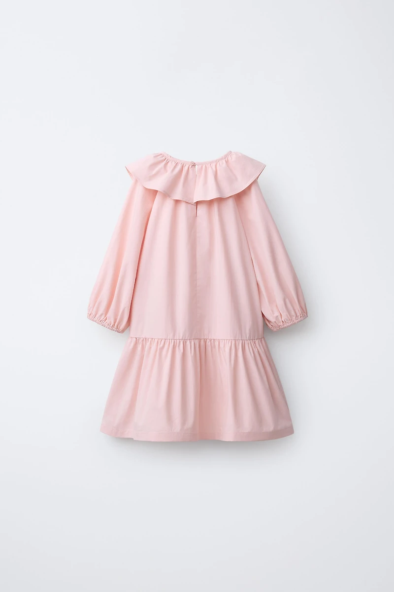 POPLIN DRESS WITH BOWS