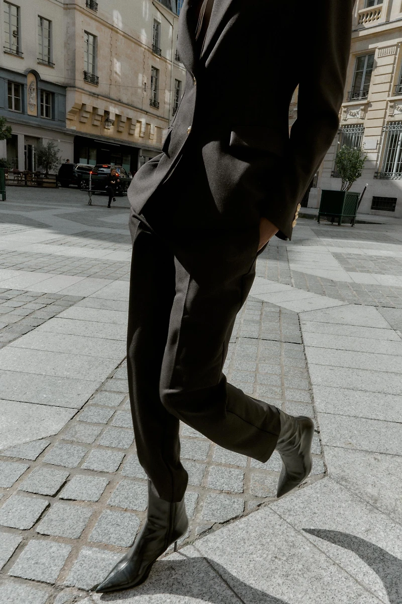 IRONED CREASE STRAIGHT LEG PANTS