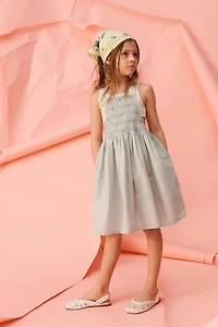 ROBE SALOPETTE ÉLASTIQUES FLEURS BRODÉES ÉDITION LIMITÉE