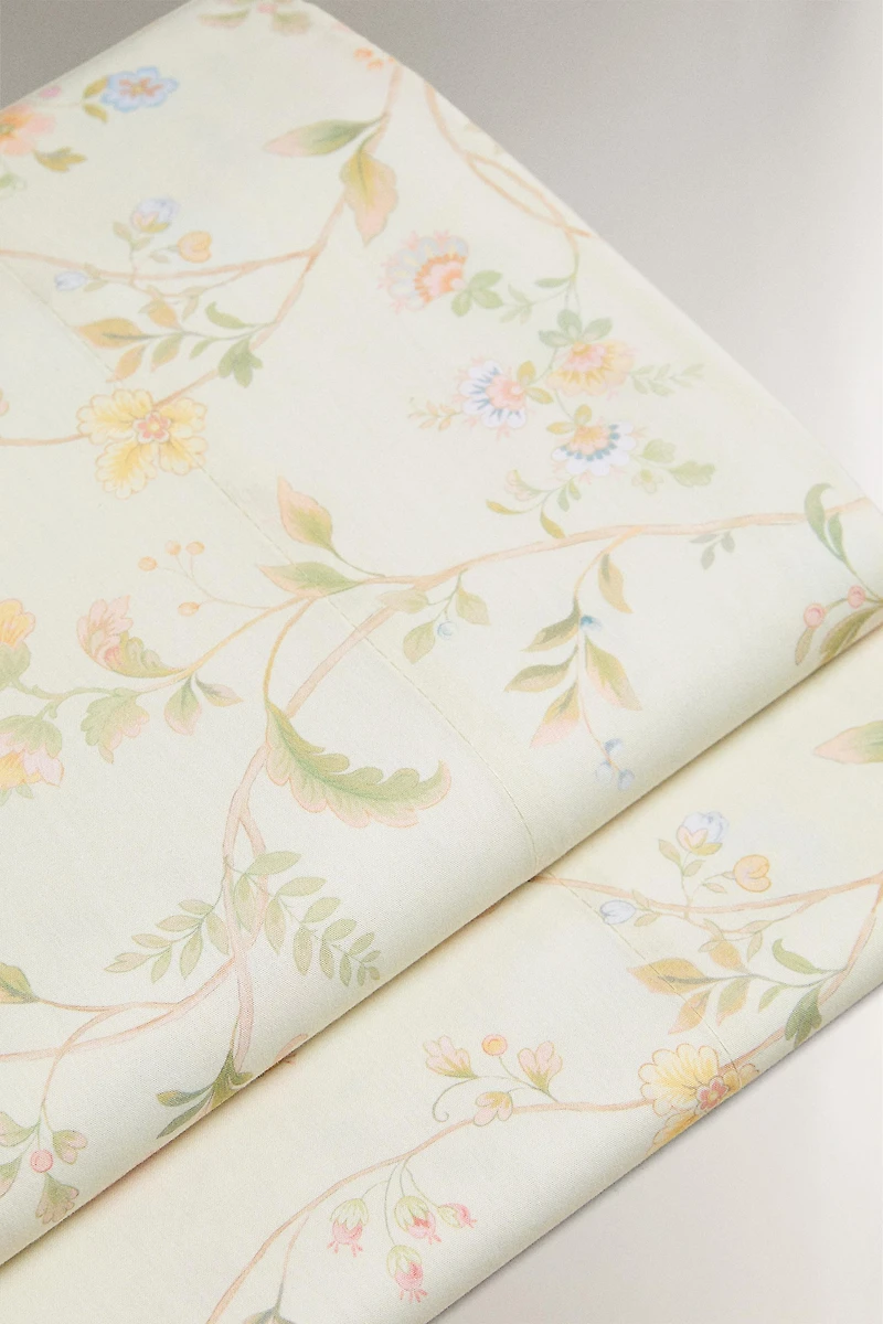 DRAP PLAT IMPRIMÉ FLORAL
